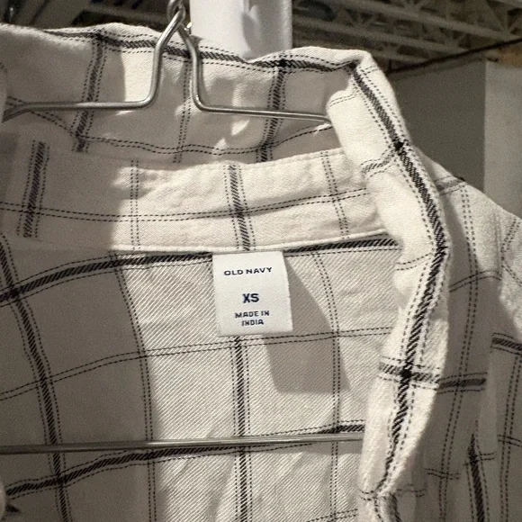 Old Navy White Flannel Size S - Picture 2 of 2